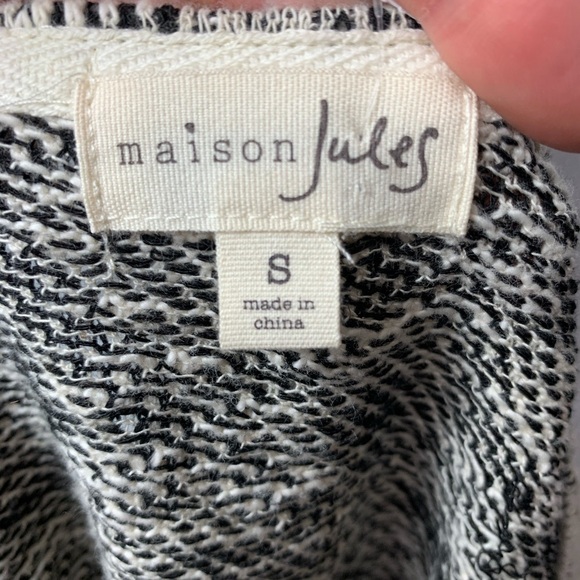 NWOT Maison Jules Marled Knit Lace Chiffon Sweater - Picture 5 of 6